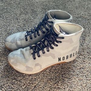 Nobull High top White Camo Trainers